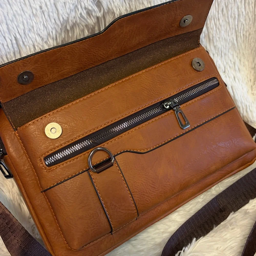 Brown Leather Men's Bag